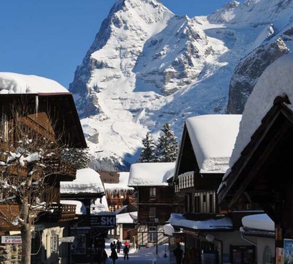 Murren pedestrian village centre. ©Jungfrau Region