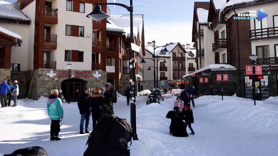 reminiscent of places like the small villages in La Plagne, France
