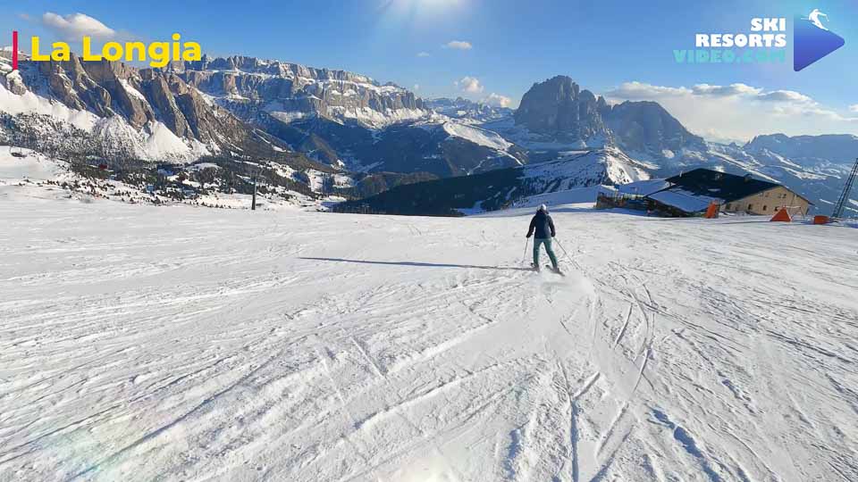 one of the longest ski runs in the Dolomites