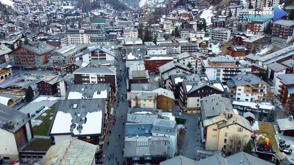 the main street of Zermatt, Bahnhofstrasse