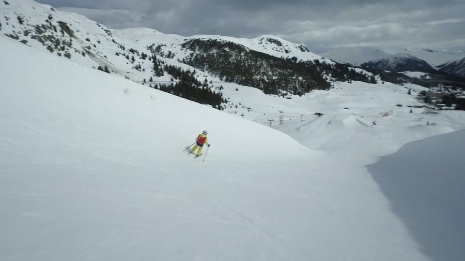 half pipe in arosa snowpark